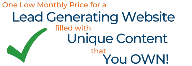 Lead Generating Website filled with Unique Content